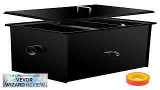 VEVOR Commercial Grease Interceptor 30 LB Carbon Steel Grease Trap 15 GPM Review [upl. by Debbra]