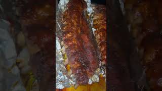 Oven baked BBQ ribs food bbq viralvideo youtube shorts [upl. by Nile517]