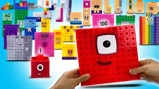 DIY Numberblocks 1 to 100 Snap Cubes Custom Set  Keiths Toy Box [upl. by Ddarb]