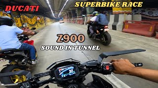 Kawasaki Z900 Full System Sound In Tunnel  Killer🔥Exhaust Sound Sc Project [upl. by Nickolas538]