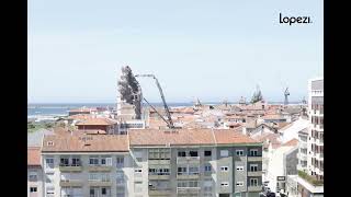 Timelapse Desconstrução Prédio Coutinho  Viana do Castelo 2022 [upl. by Ogaitnas]