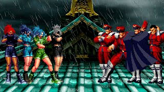 KOF Mugen Leona Heidern Team vs M Bison Team [upl. by Scheer]