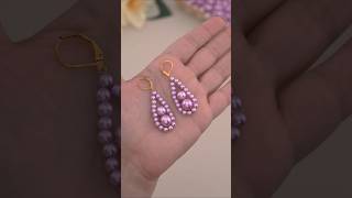 DIY Simple Pearl Earrings Making Easy Beaded Earrings Tutorial  1 Minute Jewelry beadlot beading [upl. by Chemarin195]