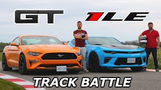 2019 Mustang GT PP2 vs Camaro SS 1LE  TRACK REVIEW  DRAG RACE amp LAP TIMES [upl. by Ennobe656]