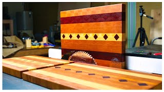 Making Super Cool Diamond End Grain Cutting Boards [upl. by Pember]