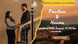 Paulson amp Hanan Wedding ceremony live Streaming [upl. by Wolford544]