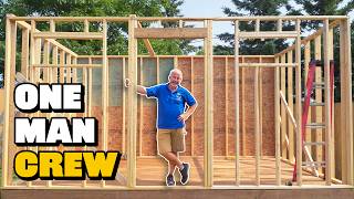 How to Frame a Shed One Section at a Time [upl. by Alcott]