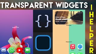 Transparent Widgets Using Widgetsmith and Scriptable App  iOS 14  iHelper [upl. by Nilhtac102]