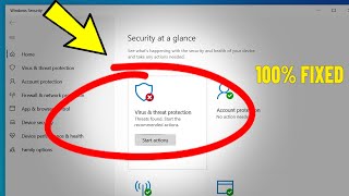 Fix Virus amp threat protection quot start actions quot in Windows 10 11  How To Solve Start Actions Error [upl. by Adelric838]