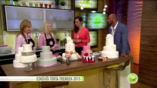 Esküvő torta a menyasszony ruhájához igazítva  20150220  tv2hufem3cafe [upl. by Niwled]