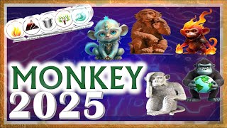 ✪ Monkey Horoscope 2025  Fire Earth Metal Water Wood [upl. by Kyrstin]