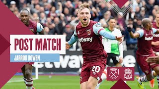 “I Loved Being Back Out There”  West Ham 22 Liverpool  Jarrod Bowen  Post Match Reaction [upl. by Adrien]