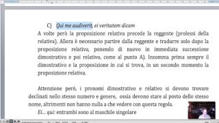 Lezioni di latino pronome relativo [upl. by Fante]