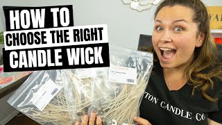 How to choose a candle wick picking the right candle wick for your container [upl. by Ellison373]