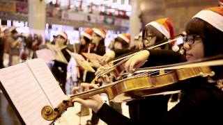 臺大交響樂團快閃音樂會 Flash mob at Taipei railway station lobby [upl. by Ahsaf]