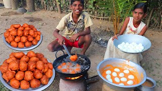 EGG BONDA RECIPE  Tasty Muttai Bonda Recipe  Quick and Easy Egg Bonda  Village Fun Cooking [upl. by Melton62]