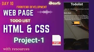 Todo list  Project 1 Coding Practice 1  assignment1 html css [upl. by Fredric]