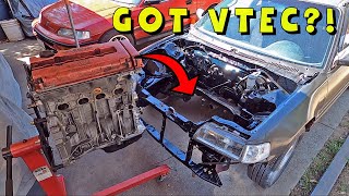 HOW TO VTEC CONVERSION  B18B W B16 HEAD AZ [upl. by Akinor205]