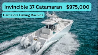 Boat Tour  Invincible 37 Catamaran  975000  Hard Core Fishing Machine [upl. by Notserp592]