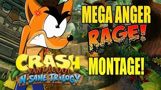 TRUE SALTY ANGER Crash Bandicoot N Sane Trilogy Rage Montage [upl. by Eleinad280]