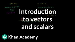 Intro to vectors amp scalars  Onedimensional motion  Physics  Khan Academy [upl. by Schmeltzer]