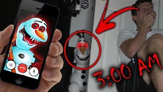 CALLING OLAF FROM FROZEN ON FACETIME AT 3 AM DO NOT TRY THIS HE TRAPPED ME IN THE CLOSET [upl. by Purse]