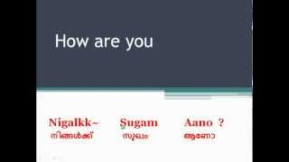 How to say How Are you in malayalam [upl. by Broek]