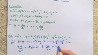 Differential Equations  Exact DE Test for Exactness Solved Exact DE Problems [upl. by Eanahc]