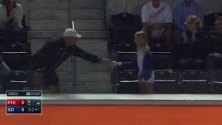 PHISD Fan snares a foul ball gives it to a kid [upl. by Lew]