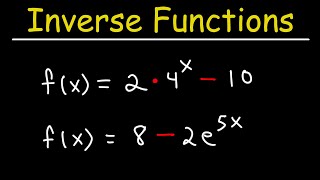 How To Find The Inverse of Exponential Functions [upl. by Longley]