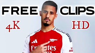 William Saliba  Free Clips  4K HD for editing [upl. by Ikcim219]