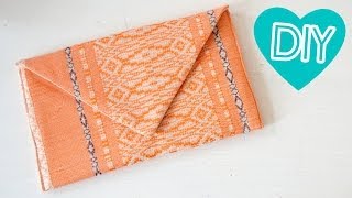 DIY Anleitung Envelope Clutch einfach selber nähen  Nähen für Anfänger [upl. by Raymonds]