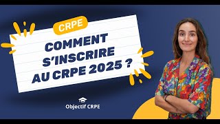 Comment sinscrire au CRPE 2025 [upl. by Laerol382]