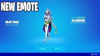 JACHETE LA NOUVELLE EMOTE ALLEGRESSE SUR FORTNITE avec le son [upl. by Alvan]