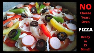 THE BEST HOMEMADE PIZZA15MINUTE PIZZA RECIPENO OVENNO YEASTNO CHEESEHOMEMADE PIZZA DOUGH TAMIL [upl. by Nelag]