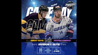 Div 1 Elite  Purple Cobras vs Great Guys [upl. by Heilman905]