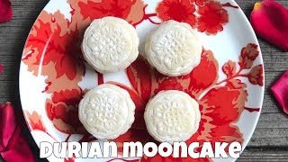 YUMMY SNOW SKIN DURIAN MOONCAKE  KUE BULAN KULIT SALJU ISI DURIAN [upl. by Estell]