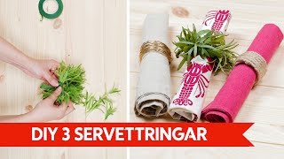 3 snygga servettringar till kräftskivan  DIY [upl. by Mitzi]