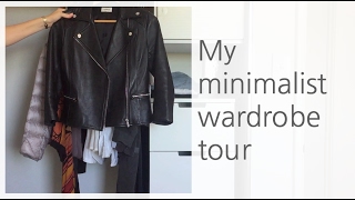 My first minimalist wardrobe tour  Decluttering  Simple Living [upl. by Ellierim]