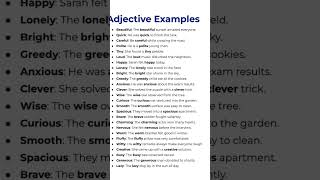 Adjective Examples ssk english [upl. by Tomlin]