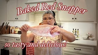 BAKED WHOLE RED SNAPPER  WHOLE FISH RECIPE  MOIST TENDER AND DELICIOUS  WIN’S LIFE [upl. by Ramsey]