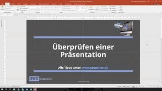 PowerPoint Tipps  Präsentation überprüfen [upl. by Ring]