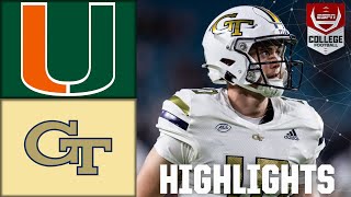 Georgia Tech Yellow Jackets vs Miami Hurricanes  Full Game Highlights [upl. by East]