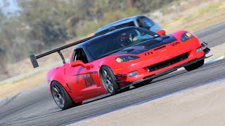 C6 Corvette crash at Buttonwillow CW13 [upl. by Marve]