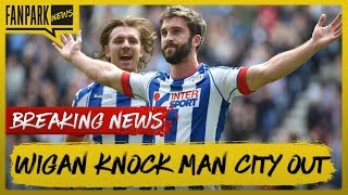 City Knocked Out Of The FA Cup  Wigan 1  0 Manchester City  Fan Park News [upl. by Anitsyrhk]