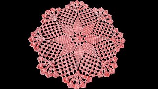 How To Crochet Thalposh Woolen Rumal Table cover thalpos doily Tutorial [upl. by Haroldson]