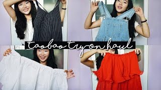 Taobao TryOn Haul  Basics Denims amp Regrets [upl. by Kuhlman]