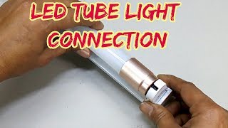 how to make led tubelight connection 4 foot led lights  led [upl. by Renmus]