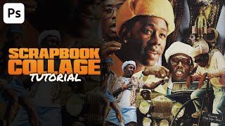 Create a COLLAGE Cover Art  Photoshop Tutorial  Tyler The Creator GFX [upl. by Nerb755]