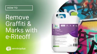 How to remove graffiti and marks with enviroplus eRiteoff [upl. by Gilberta]